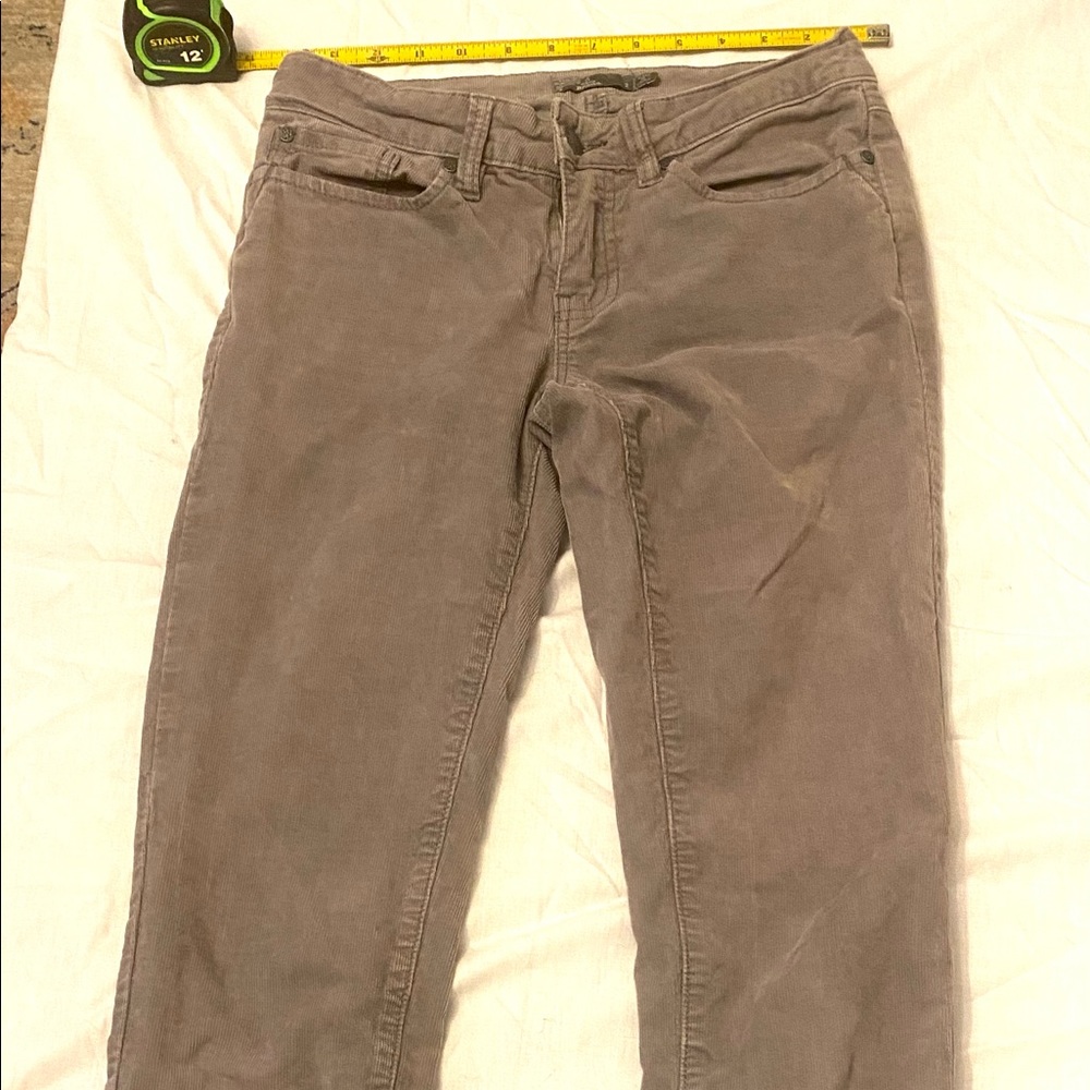 Prana Corduroy Grey Pants Size 2